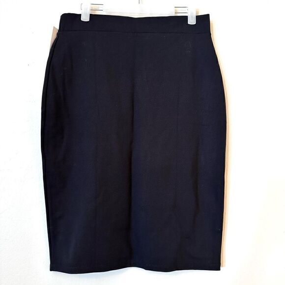 NWT Urban Coco High Waist Stretch Form Fitted Pencil Skirt Black Large - Picture 2 of 3